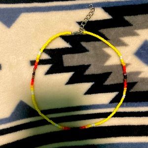 ⚡️Handmade⚡️ yellow serape beaded choker